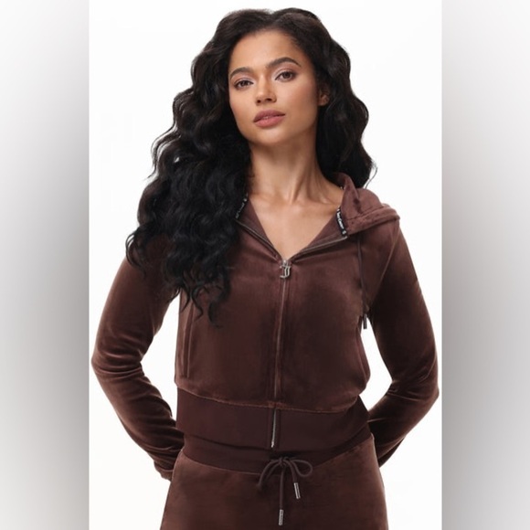 Juicy couture OG BIG BLING VELOUR HOODIE - Picture 2 of 7